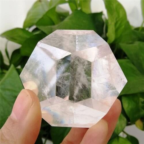 46MM Wholesale Healing Natural Clear Quartz Crystal Stones And Minerals Cube Polyhedron Chakra Energy Reiki For Decoration Gifts