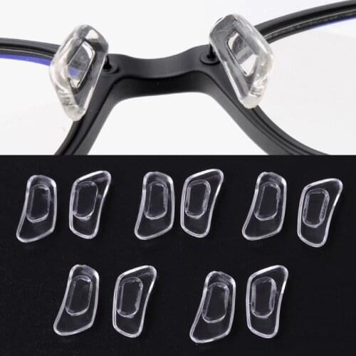 5 Pairs/Lot Inserted Bayonet Silicone Eyeglasses Soft Nose Pads Glasses Massage