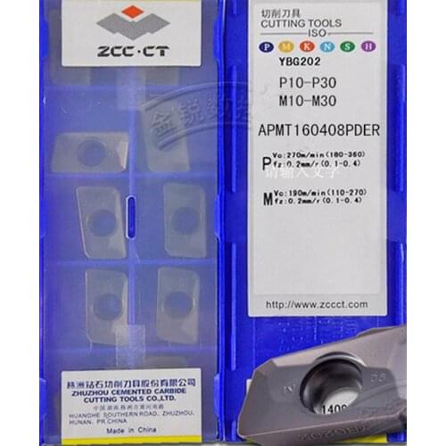 APMT1135PDR APMT160408PDER YBG202 Zcc.ct APMT1135 APMT1604 insert Process stainless steel and steel