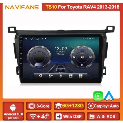 9inch IPS 6+128G Car Radio For Toyota RAV4 Rav 4 2013 2014 2015 2016 2017 2018 Android 11 Multimedia Dvd Player With SWC Carplay