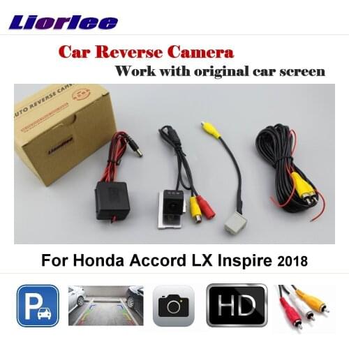 Car Rearview Reverse Parking Camera For Honda Accord LX / Inspire 2018 Display / HD CCD Rear View Backup Back CAM