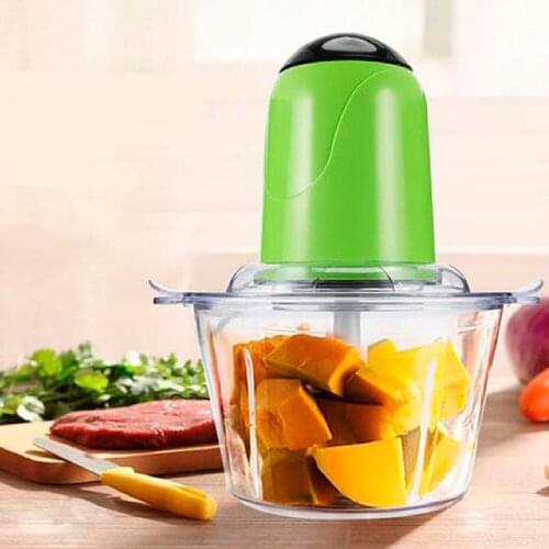 Household 2L Powerful Meat Grinder Multifunctional Household Electric Food Processor Stainless Steel Meat Cutter Blender Chopper