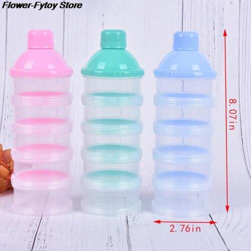 NEW Portable Newborn Baby Milk Dispenser 5 Layers Milk Bottle Storage Container