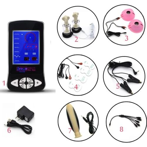 Electric Shock Anal Butt Plug Pulse Electro Stimulation Nipple Clamps/Pads Massager Medical Themed Accessories Toy For Men Woman