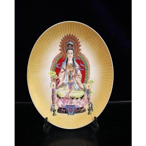 China Porcelain Hand Painting Dish Elaborate Crafts Home Decoration