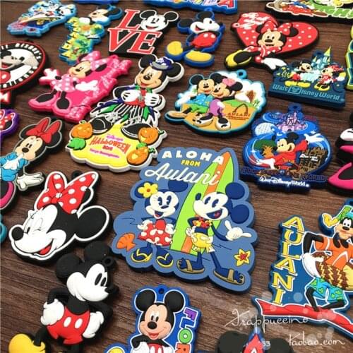 Mickey Mouse Clubhouse Toys Mickey Minnie Mouse 3d Sticker Pvc Figure Toys Anime Pattern Fridge Magnets Toys for Children