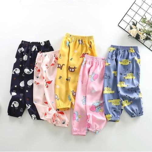 Summer Childrens Anti Mosquito Pants Cotton Parent-child Lantern Pants Little Boys' Pants Girls' Harem Pants Cothing For Kids