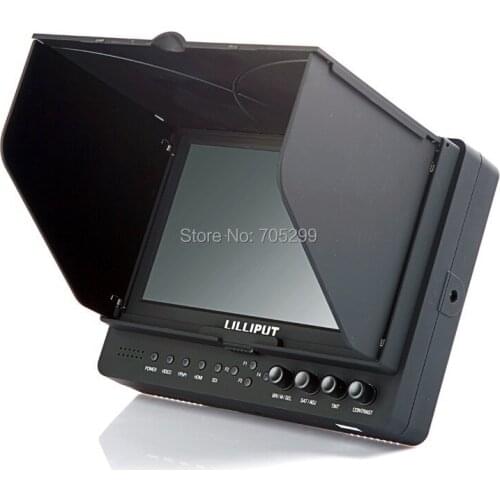 Lilliput 665/O 7" On camera HD LCD field dslr monitor HDMI in&out Composite YPbPr pixel to pixel for full hd camera