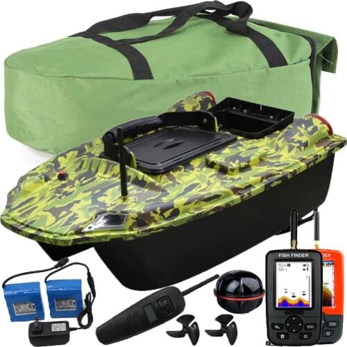 500M GPS Bait Boat Wireless Fishing Bait Boat LCD GPS Sonar Sensor Fishfinder Remote Control Toy Boat With 2 10400mAh Batteries