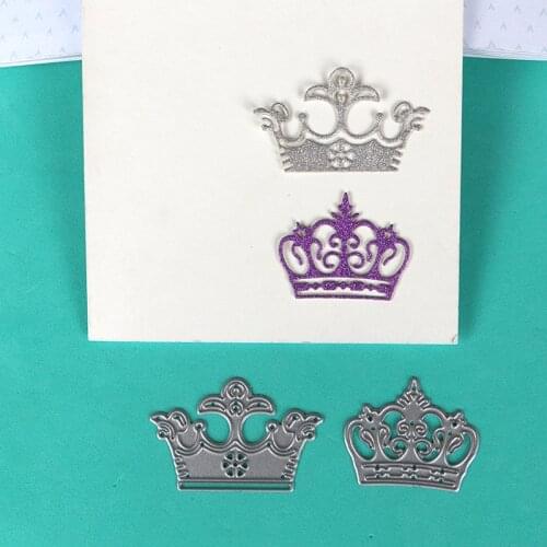 DUOFEN METAL CUTTING DIES S18112305 2pcs crown embossing stencil DIY Scrapbook Paper Album 2018 new