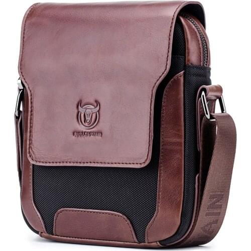 100% Genuine Cow Leather Men' Vintage Messenger Bag Fashion Soft CrossBody Bags