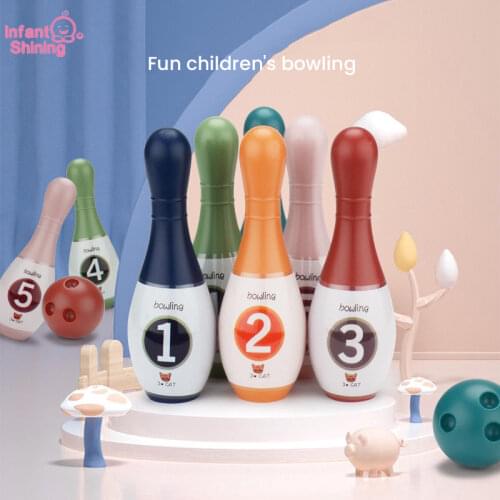 Infant Shinings Childrens Bowling Stall Toy Indoor Sports Ball Set Outdoor Parent-Child Interaction Boy Toy Birthday Gift