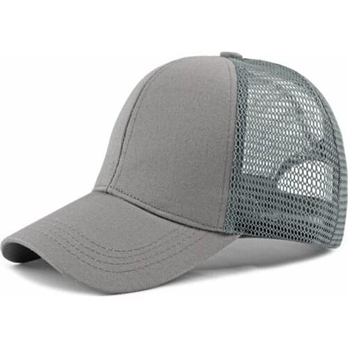 New Solid Color Womens Baseball Cap Fashion Hollow Design Men Sun Hats Outdoor Summer Adjustable Breathable Mesh Caps Wholesale