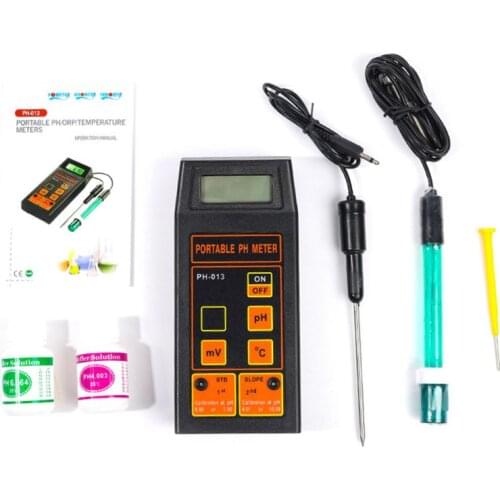3-in-1 High Accuracy Portable pH/mV/Temp Meter + Replaceable pH & ORP Electrodes + Temperature Probe