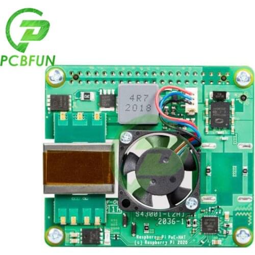 Raspberry Pi PoE+ HAT for Raspberry Pi 4B/3B+ 802.3af/at-compliant DC 5V 4A