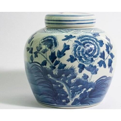 Rose Jar Qing Dynasty Antique Ornaments porcelain ceramic tea jar vase