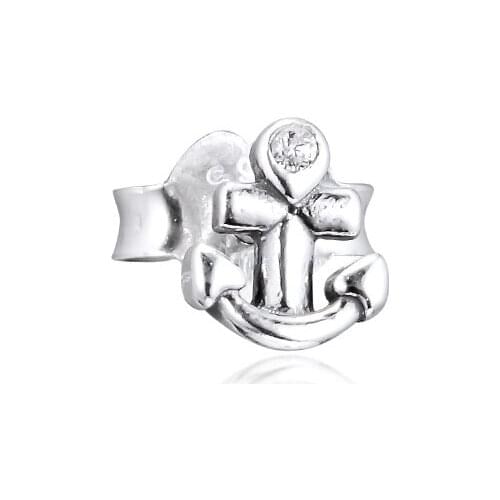 CKK Earrings My Loves Single Stud Earring for Women Sterling Silver 925 Jewelry aretes Pendientes kolczyki Earing Brincos