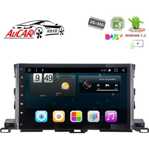 Android 8.1 10.1" GPS Navigation system for Toyota Highlander 2015 - 2017 Car DVD 1024*600 Bluetooth GPS radio WIFI Car Stereo