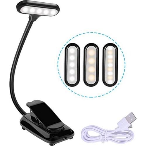 LED reading lamp USB Rechargeable LED Book Light Touch Dimmer Reading Light Table Desk Lamp Portable Clip Light table lamp