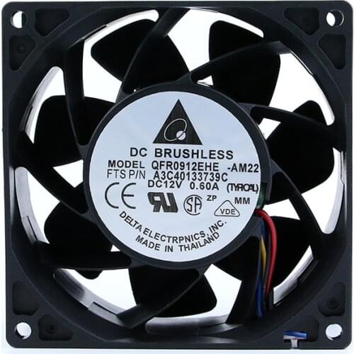 For Delta 9038 QFR0912EHE 12V 0.60A 9CM cm Mute 4-Wire PWM Cooling Fan