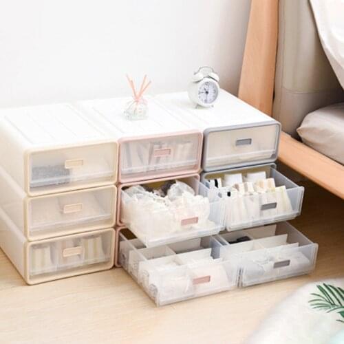Drawer Underwear Storage Box Transparent Wardrobe Organizer Large Capacity Underwear Sock Bra Drawer Home Clothes Organizer