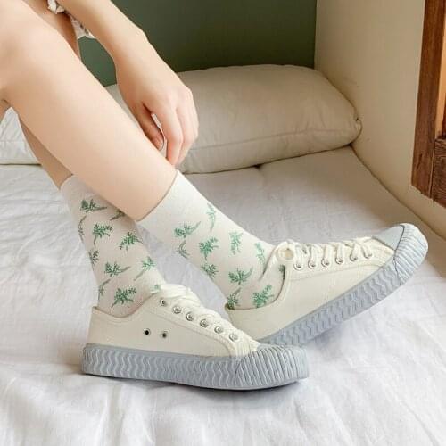 YZ-S-ZZ-0036 Fashion casual socks 2021 Autumn winter new fund is young girl case grain dot in stocking