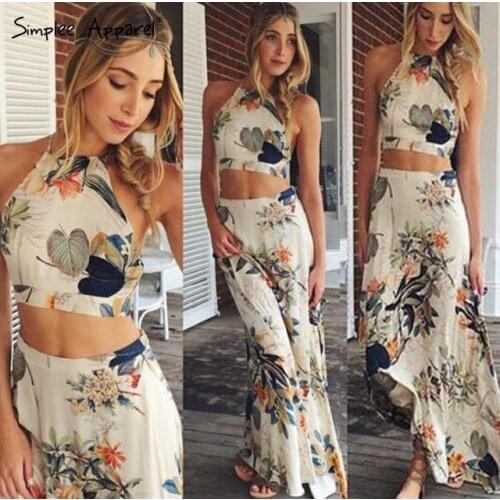 2 Pieces Set Women elegant flower fabric super long mop Europe United States womens skirts Sports Set dropshipping ZXP1218