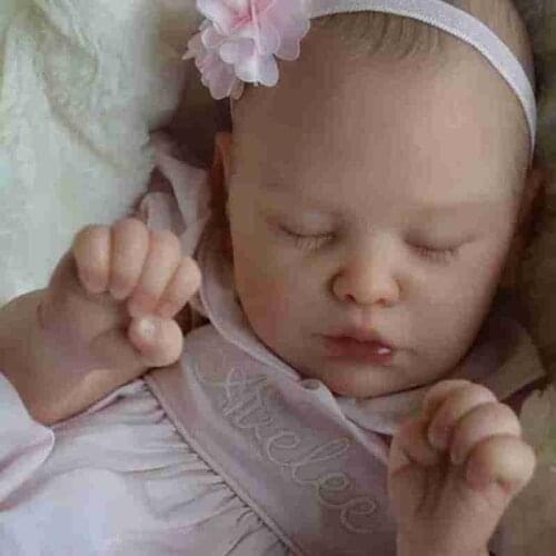 1PC Realistic Newborn Baby Doll Toy 20 Inches Lifelike Silicone Rebirth DIY Doll Kit Sleeping Baby