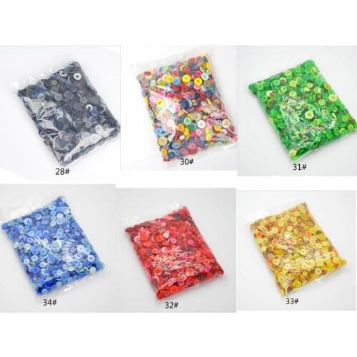 1000pcs/Lots Small Size Colorful Resin Buttons Wholesale DIY Handmade Button Painting Button Flower Material Package