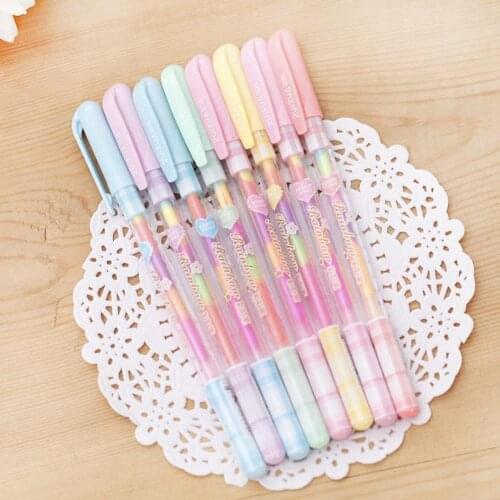 3pcs Creative Korea Style Stationery Beautiful Colorful Painting Pens Fashion Office Rainbow School Pens Gel Supplies Writi X0B9