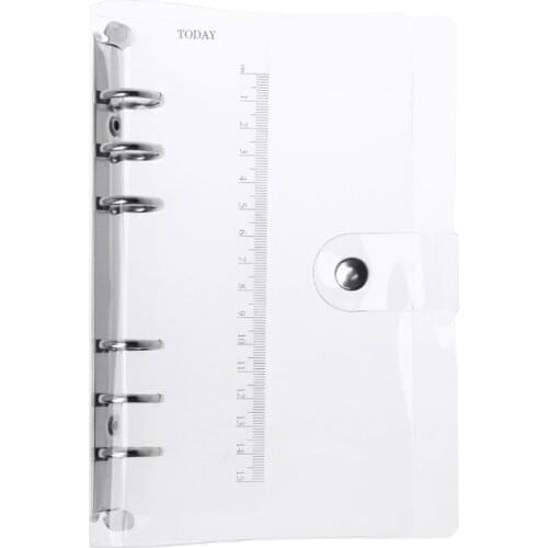 A5/A6/A7 PVC Notebook Notepad Sheet Shell Cover File Folder 6 Holes Binder DIY Q1JC
