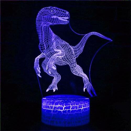 Anime for Dinosaur 3D Model Cartoon Character Night Light Anthosaurus LED USB Table lamp Childrens Bedroom Christmas Birthday G