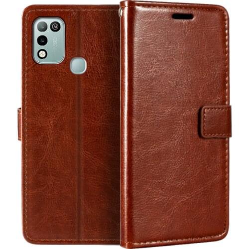 Case For Infinix Hot 10 Play Wallet Premium Leather Magnetic Case Cover With Card Holder And Kickstand For Infinix Smart 5 India