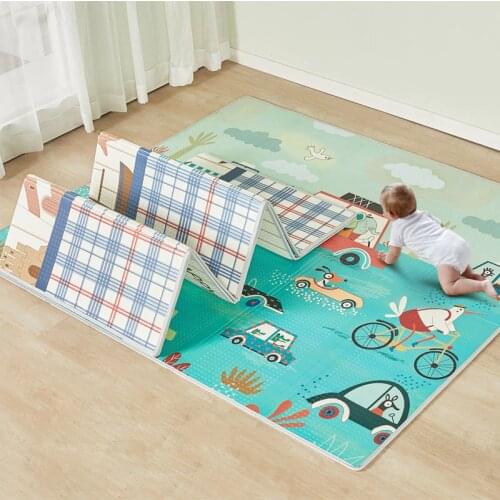 Baby Waterproof Mat Foldable Baby Playmat Thick Educational Kids Rug XPE Foam Educational Carpet Road Game Soft Floor Rug