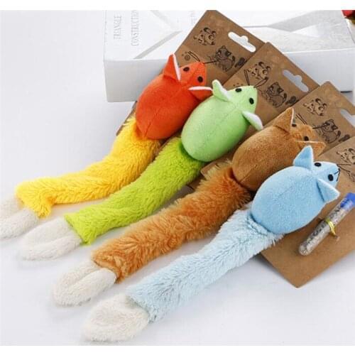 Pet Cat Plush Toy Mint Combination Mouse With Long Tail Cat Supplies Plush Pillow Doll Pet Interactive Toy
