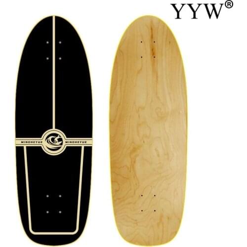 76x26 cm 30x10.5Inch 1 Piece Skateboard Deck Surf Skateboard Maple Wood 7 Plies Suit Land Carver Single Rocker Accessories Blank