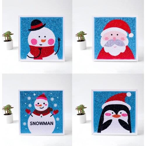 EverShine DIY Diamond Painting Christmas 5D Diamond Embroidery Santa Claus Snowman Decoration Home Handwork Children Gift
