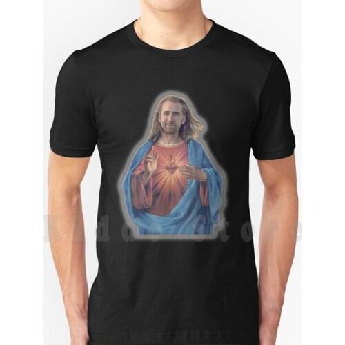 Nicholas Jesus Cage Christ T Shirt Cotton Men Diy Print Cool Tee Nicolas Cage Nicolas Cage Nicholas Nicholas Cage Nick Cage