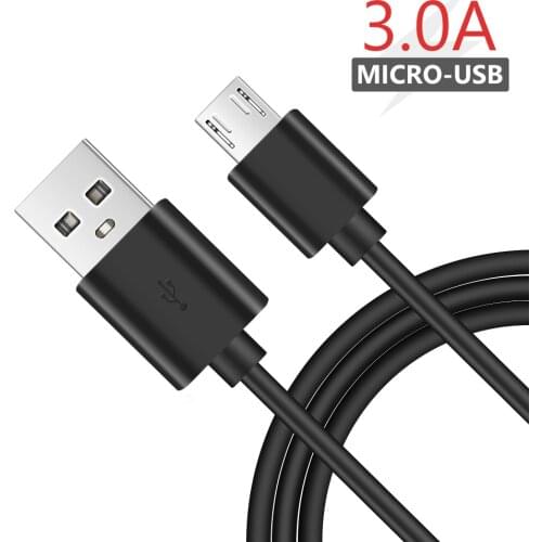 0.25m 1m 1.5m 2m 3m 3A Black USB A To Micro USB Cable Android Charge Cable Sync Data Charging Cord For Samsung Huawei Xbox One