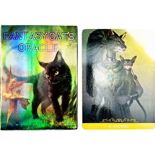 Elf Cat Tarot Cards Oracle Magic Fantasy Cats Interactive Board Tarot Games Cards Full English Version Family Party Game Cards