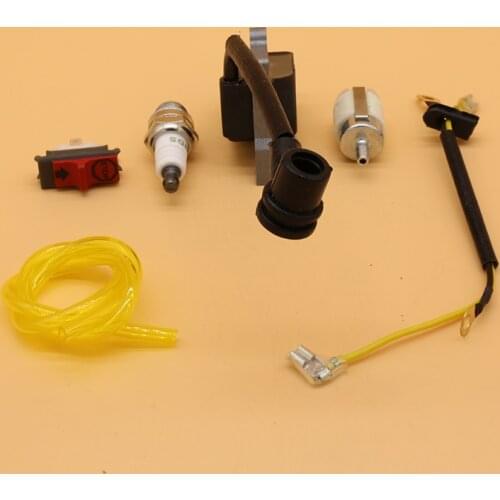 Ignition Coil Magneto Stop Kill Switch Lgnition Coil Spark Plug For Husqvarna 136 137 141 142 Garden Chainsaw Replacement Parts