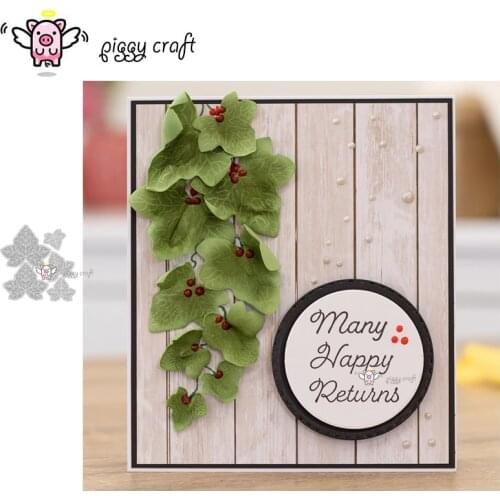 Piggy Craft metal cutting dies cut die mold Leaf decoration Scrapbook paper craft knife mould blade punch stencils dies