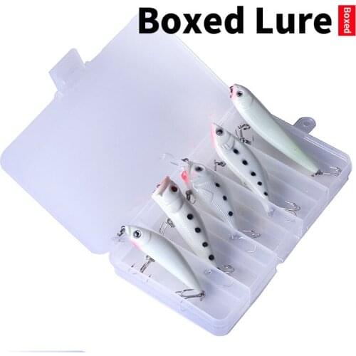 NEWUP 5pc 4.2g Fishing Lure Kit Minnow floating Jig Fishing Hook Lure Pesca Isca Crankbait Bait Set With Fishing Tackle Box