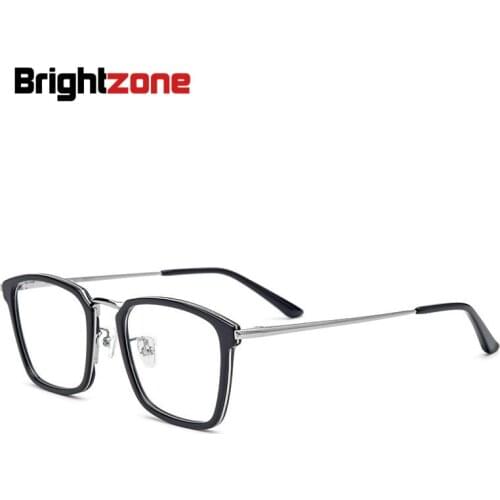 Brightzone New acetate Glasses Frame High Archives Men Women Square Spectacle Frame Plain Match Optics Lens