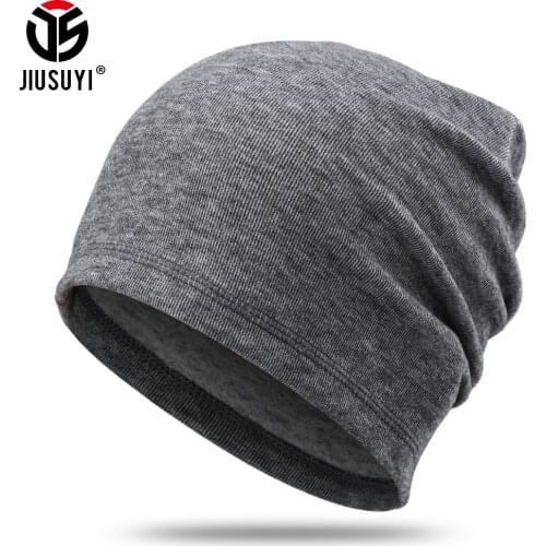 New Beanies Winter Skullies Thermal Warm Cap Running Sports Hat Snowboard Stretch Soft Black Cycling Skiing Hip Hop Men Women