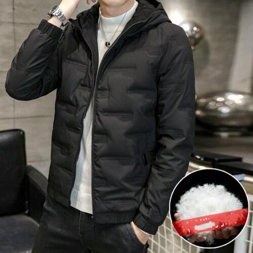 New Down Jacket Men Coat Hooded Thicken Winter 90% White Duck Down Menswear Fashion Clothes