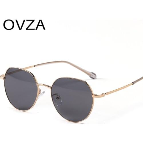 OVZA Retro Oval Womens Sunglasses Brand Designer 2021 Classic Vintage Eyeglasses Male Ultra-light S2006