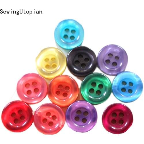 100PCS Resin Shirt Buttons for Sewing Scrapbooking Craft Decorative Accessories Loose Button 10MM 11MM Sewing Button Accessories