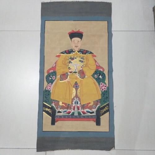 Elaborate Chinese Classical Collectible Home Decoration Painting Ancient Officer Portrait Picture No.3