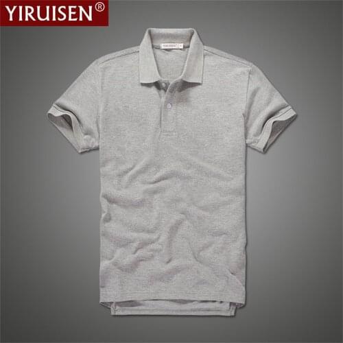 Vintage Solid Color Polo Shirts YiRuiSen 100% Cotton Male Vintage Fashion Office Casual Top Tees Regular Fit High Quality Shirt
